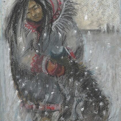 Oksana Mitcnik "Friend" 23х35 cm.