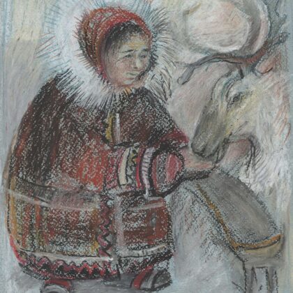 Oksana Mitcnik "Reindeer" 25х35 cm.