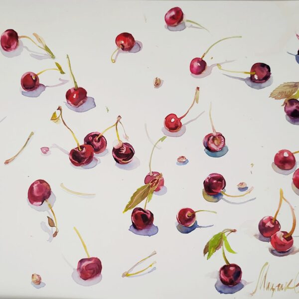 Сладкая черешня 44х34 см. 2022 г. Оксана Мицник