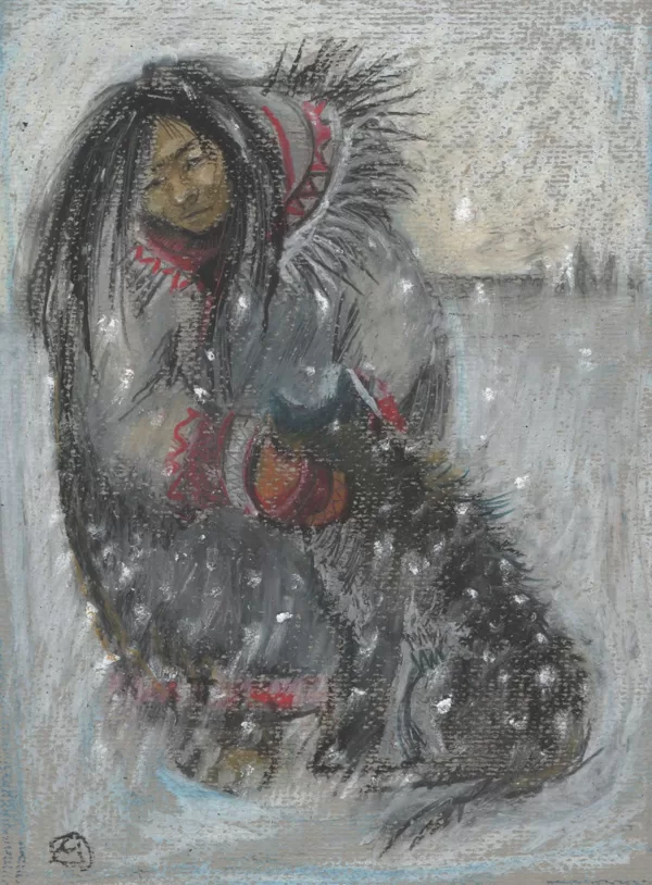 Oksana Mitcnik "Friend" 23х35 cm.