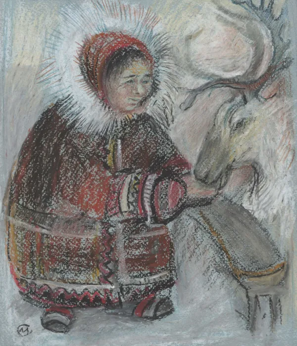 Oksana Mitcnik "Reindeer" 25х35 cm.