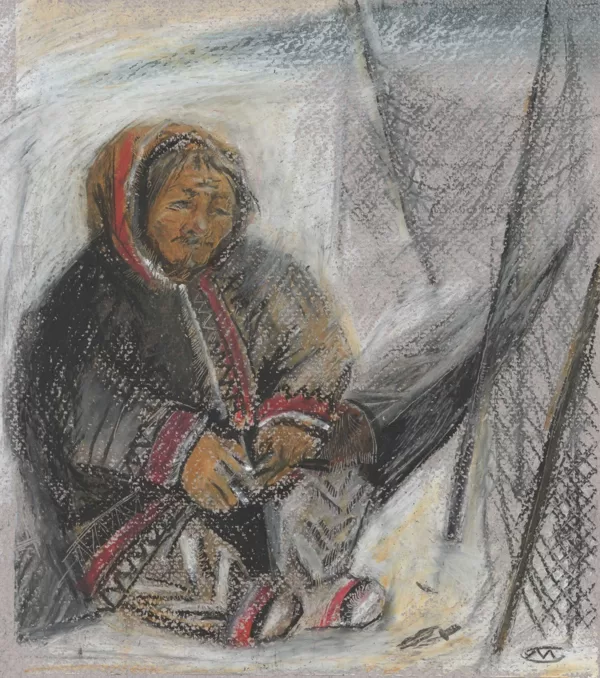Oksana Mitcnik "Fisherman" 25х30 cm.